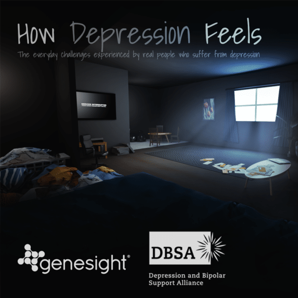 Dark messy bedroom representing depression disconnect virtual experience