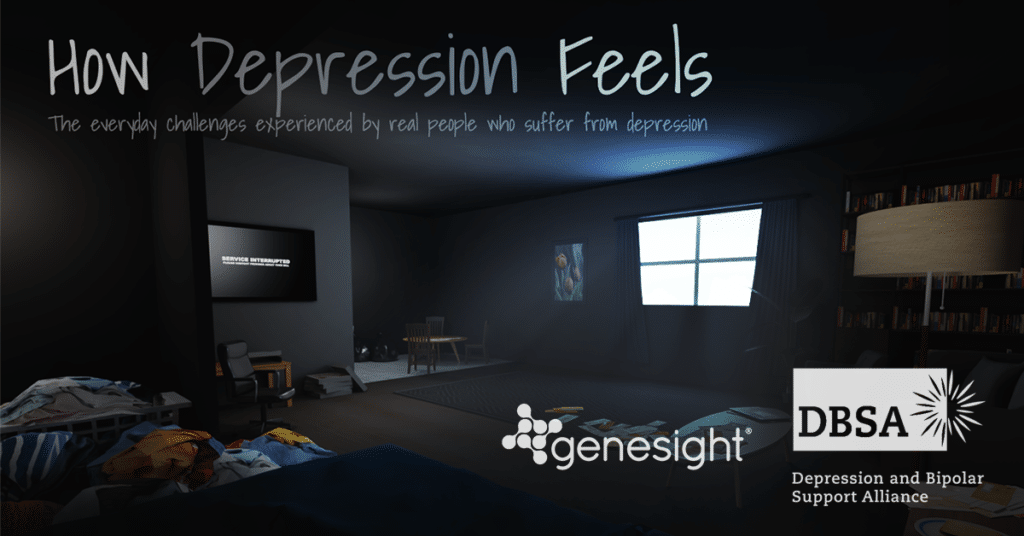 Dark messy bedroom representing how depression feels
